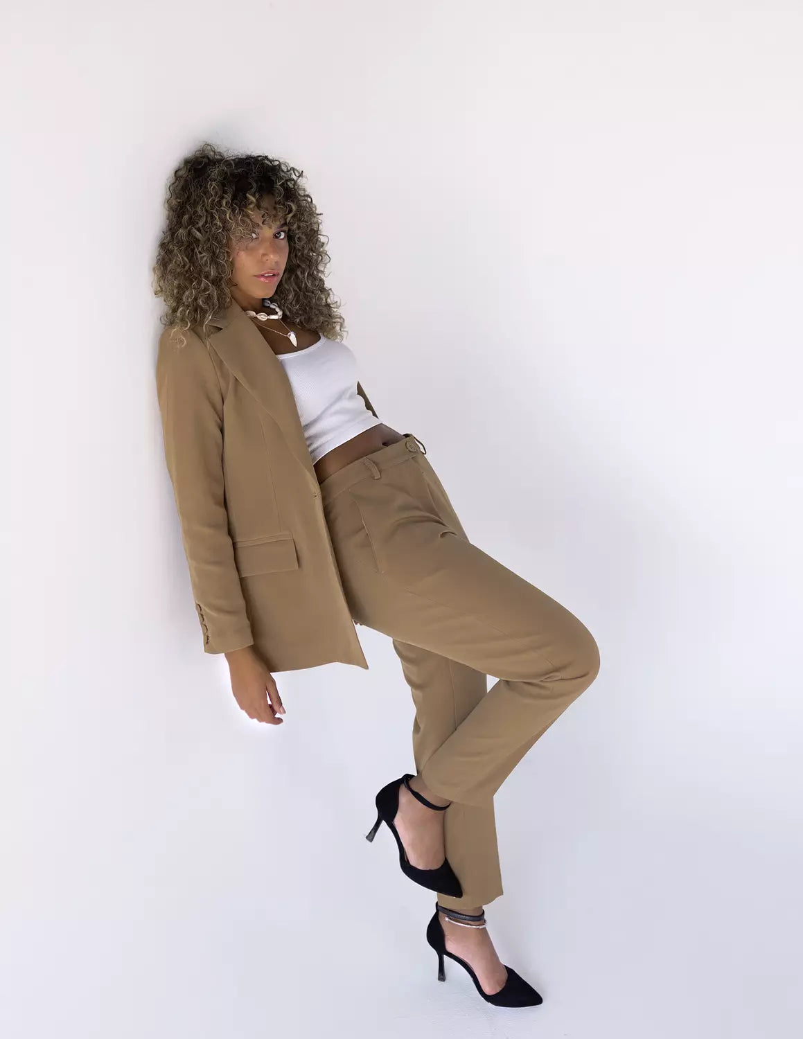 Dark Caramel Slim Pants