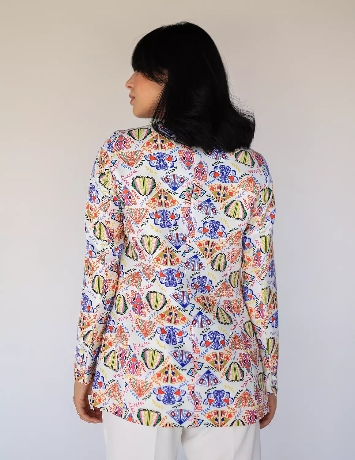 Light-Abstract Printed Blazer