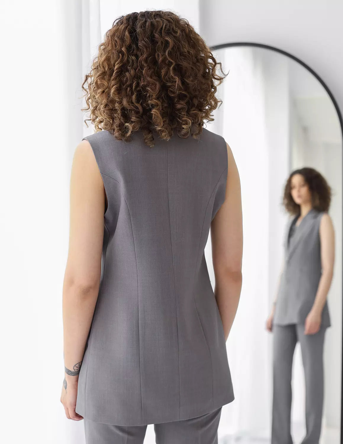Gray Breeze Long Vest