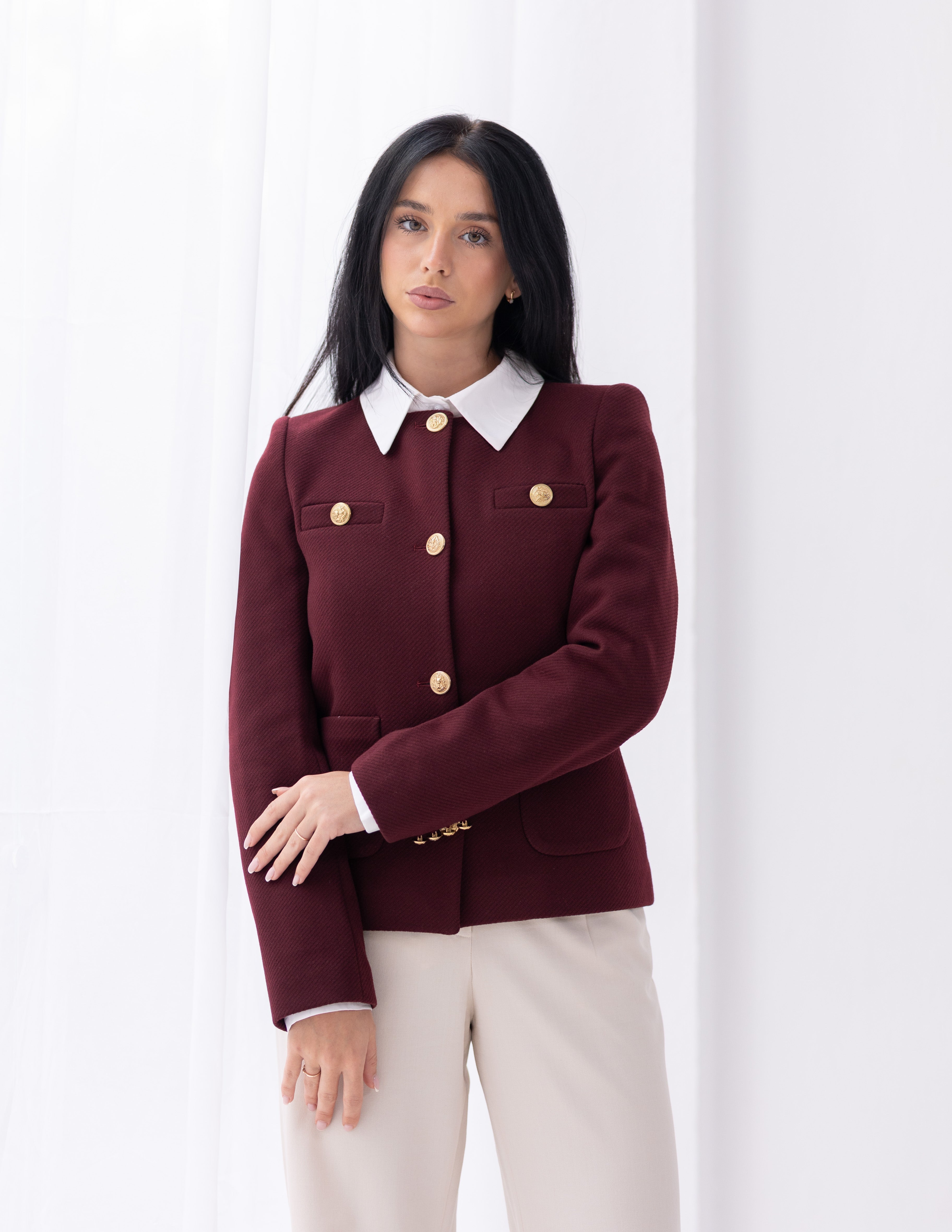 Royal Burgundy Parisian Blazer