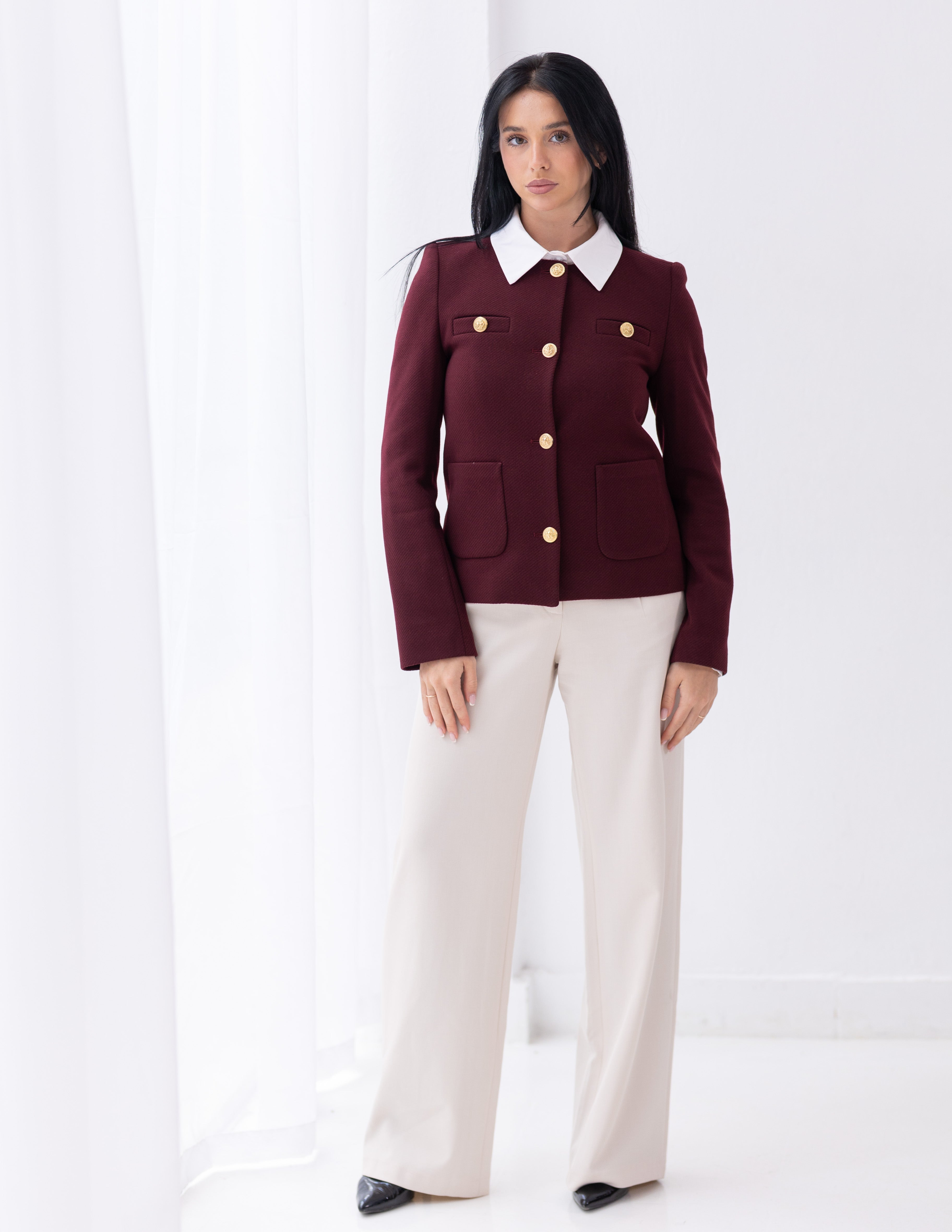 Royal Burgundy Parisian Blazer