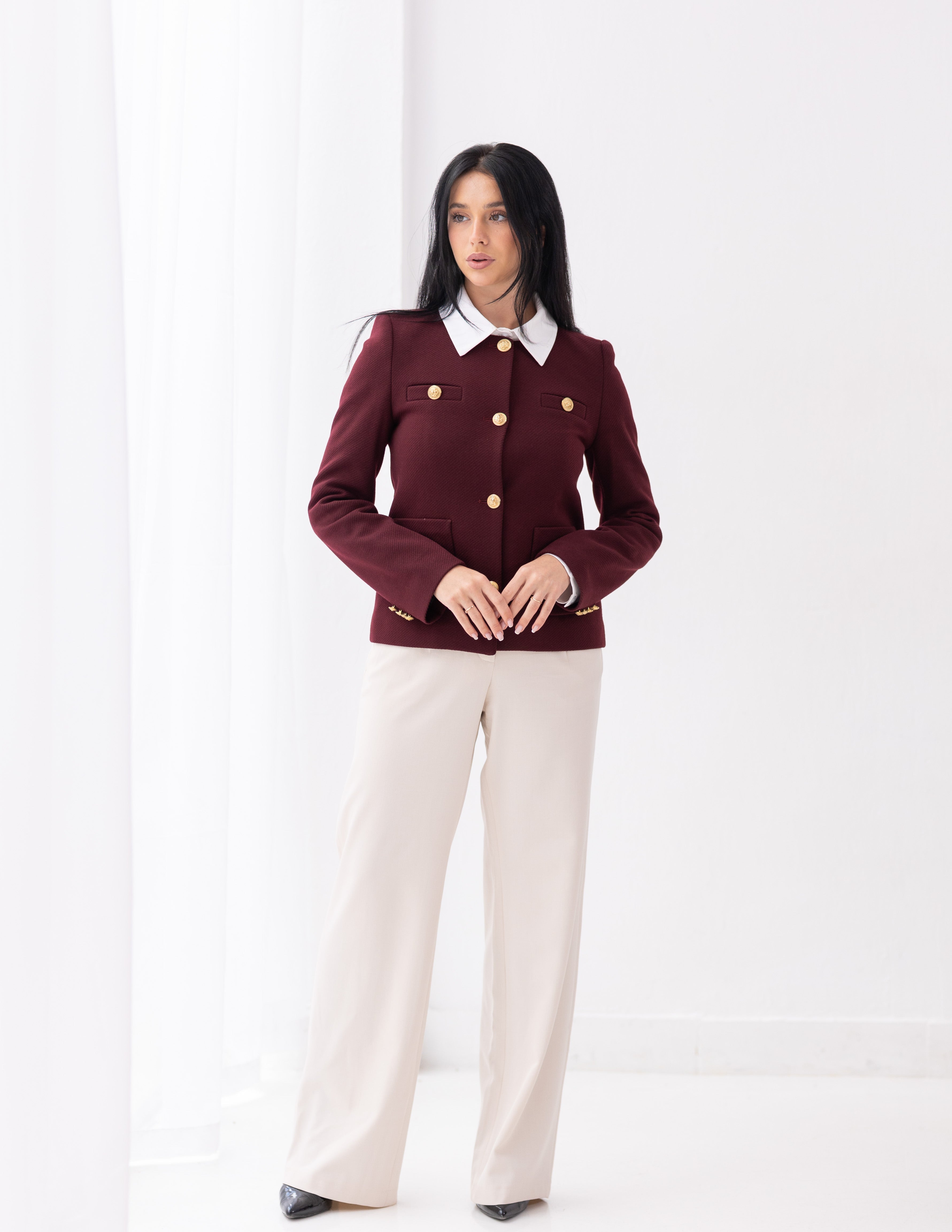 Royal Burgundy Parisian Blazer