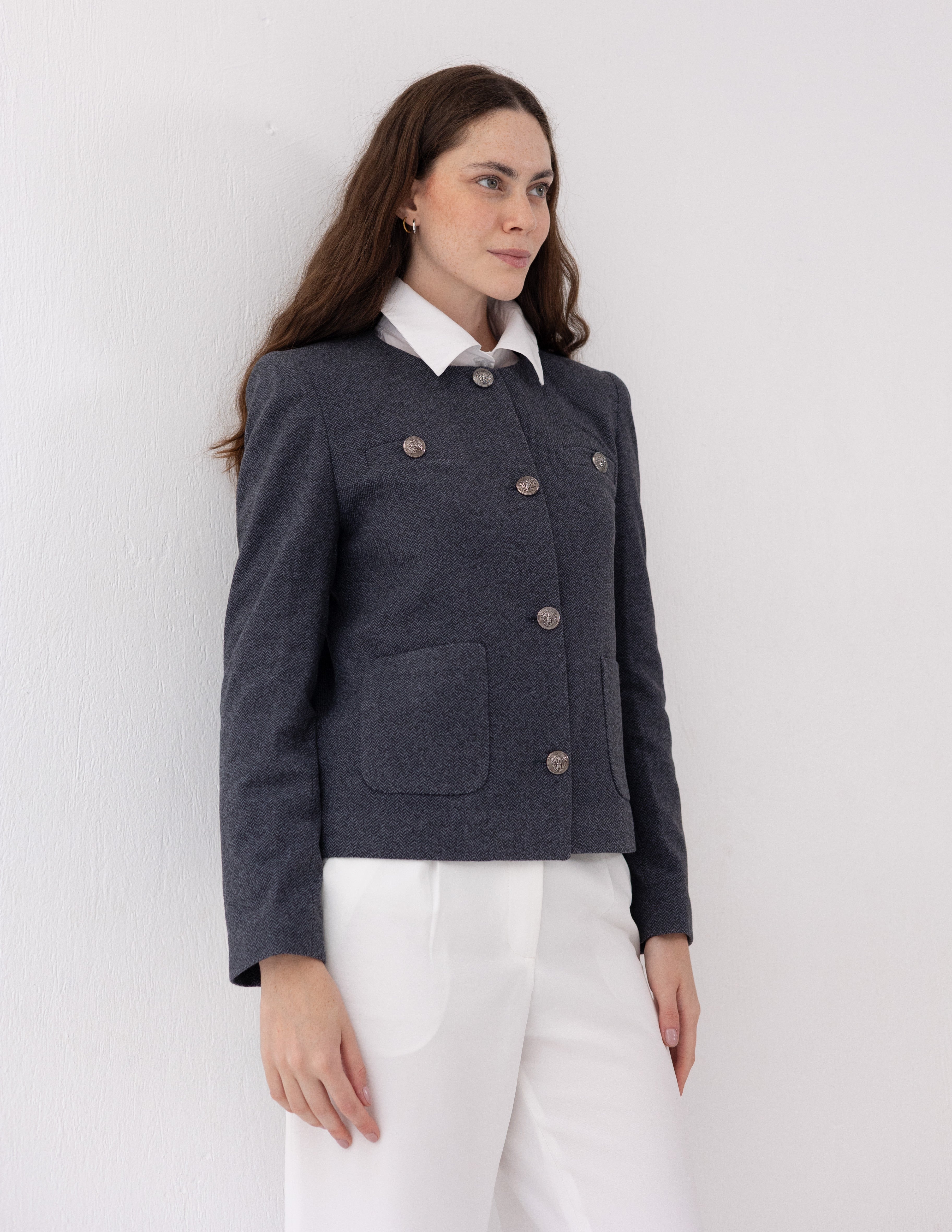 Steel Graphite Parisian Blazer