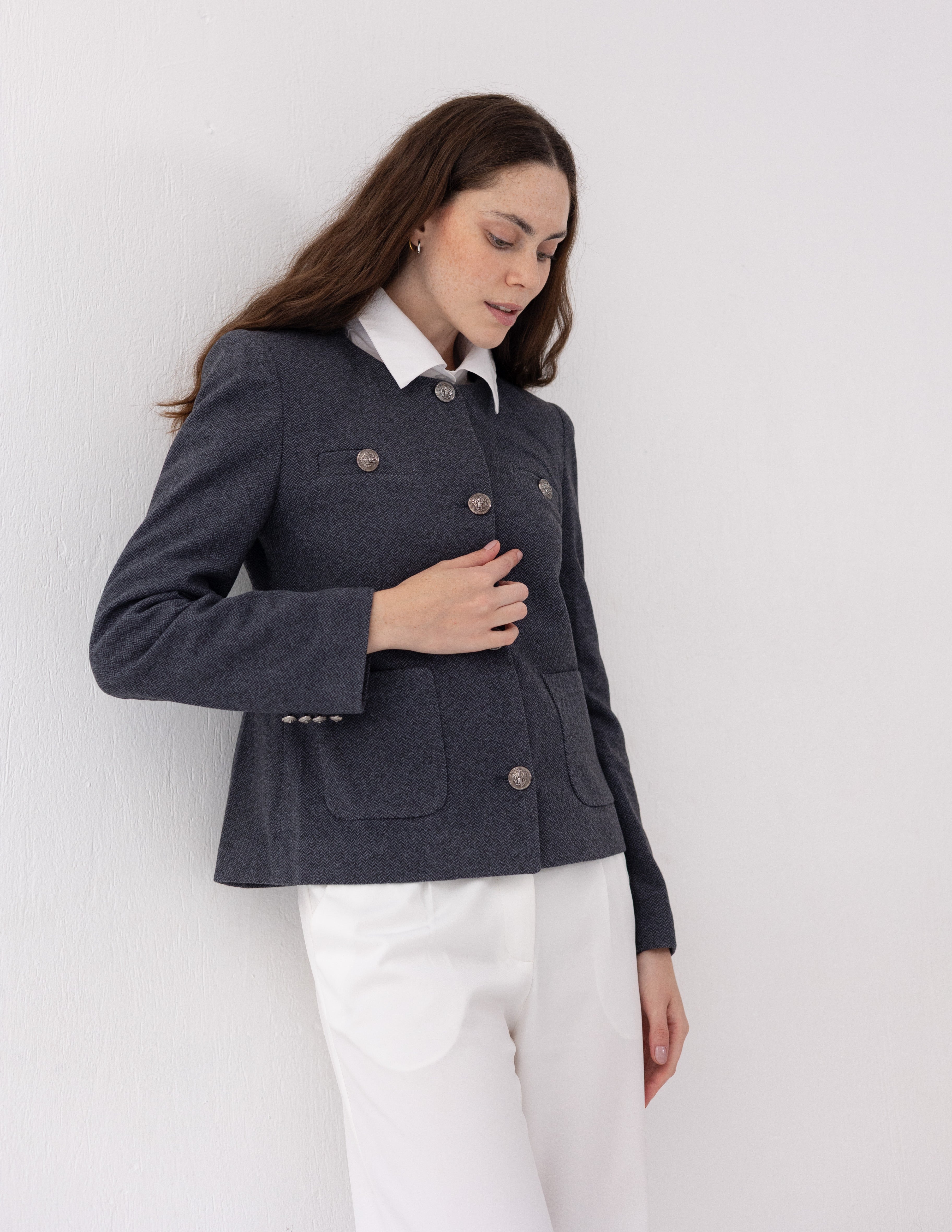 Steel Graphite Parisian Blazer