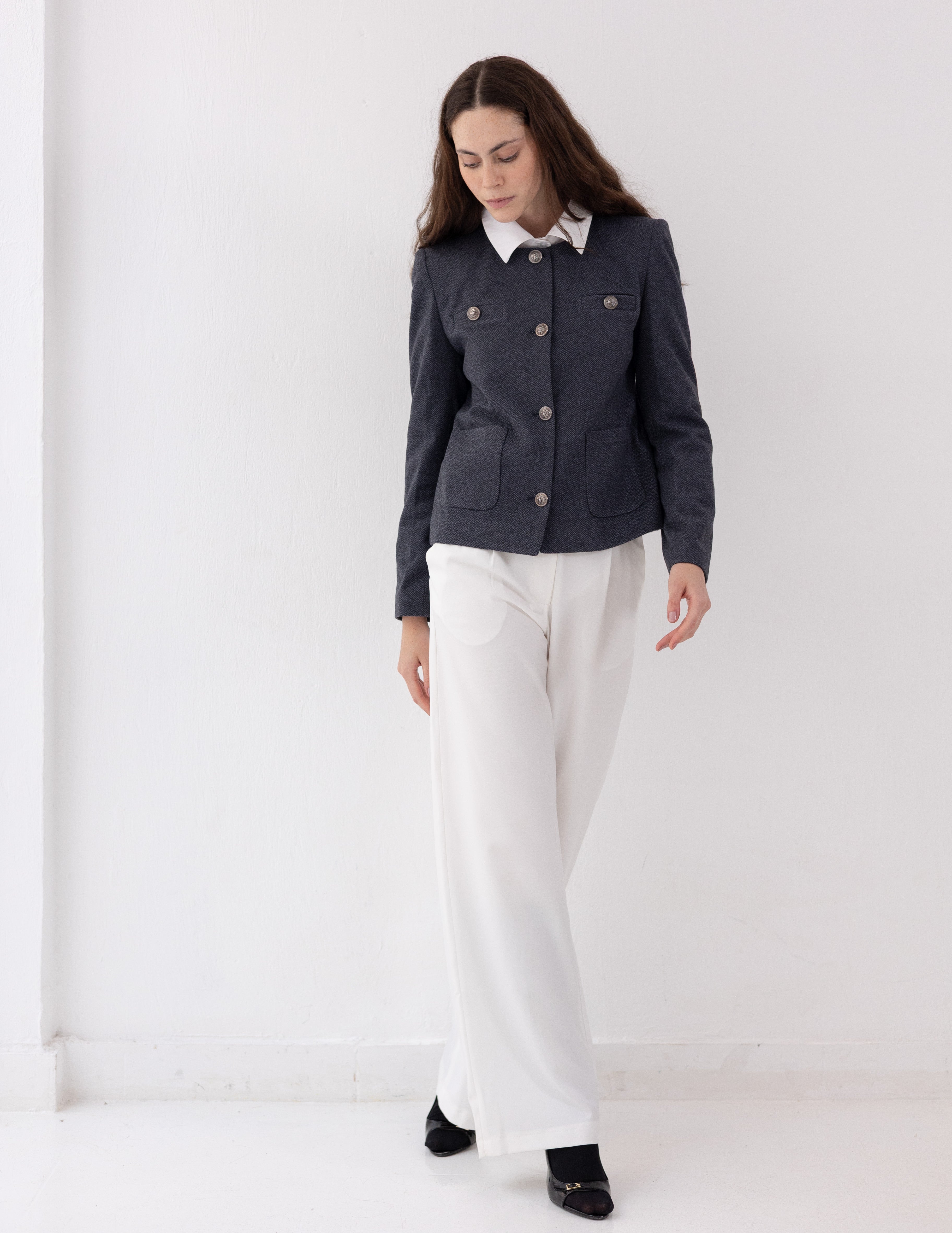 Steel Graphite Parisian Blazer
