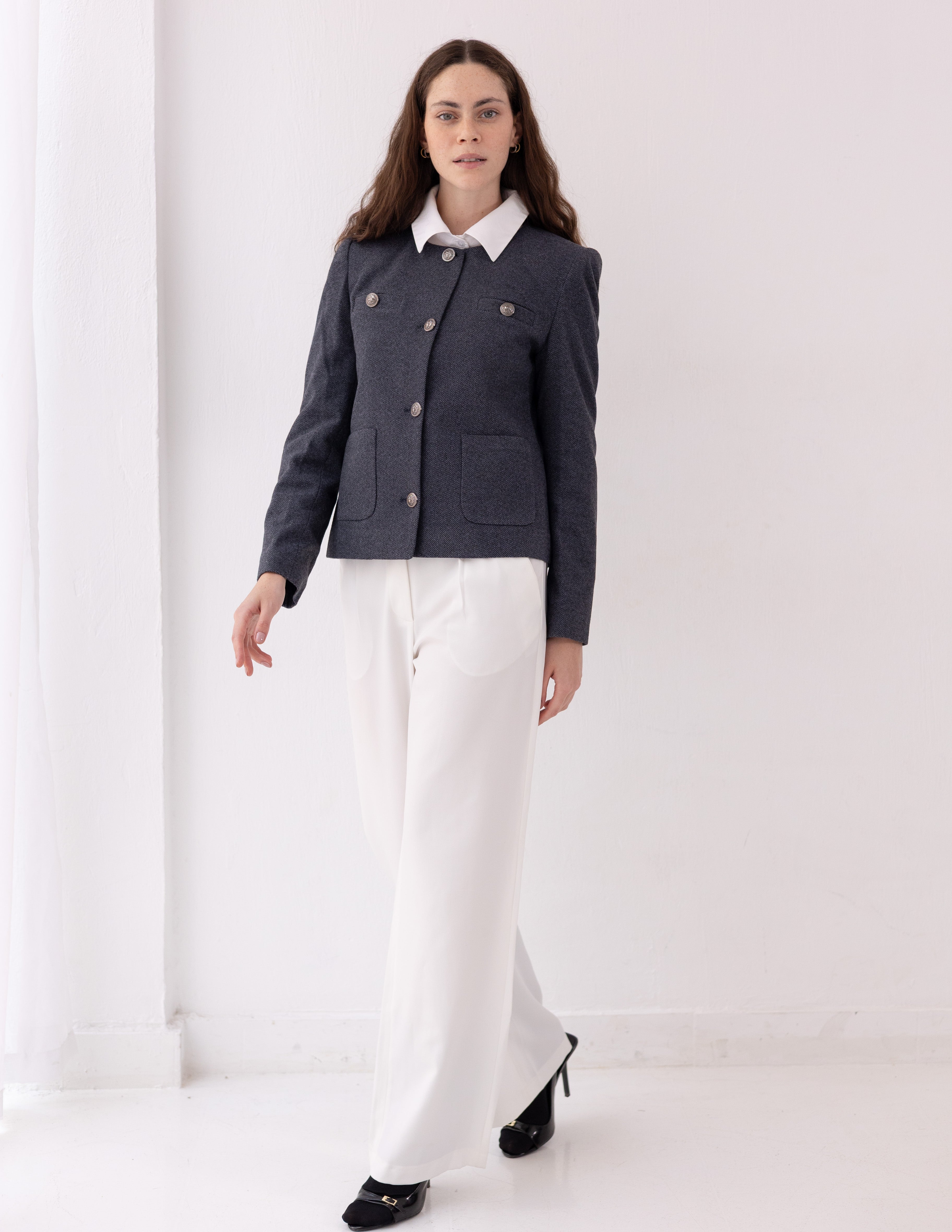 Steel Graphite Parisian Blazer