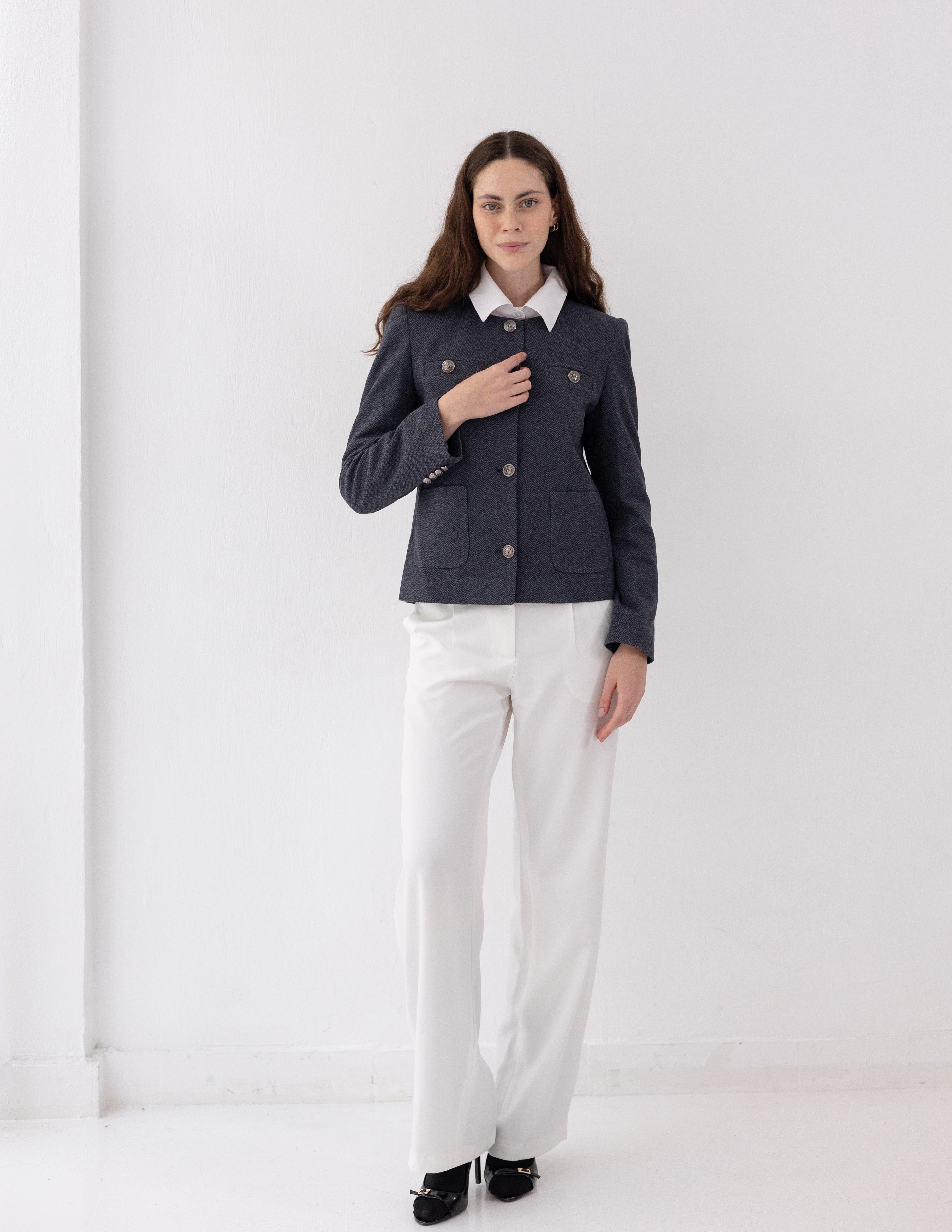 Steel Graphite Parisian Blazer