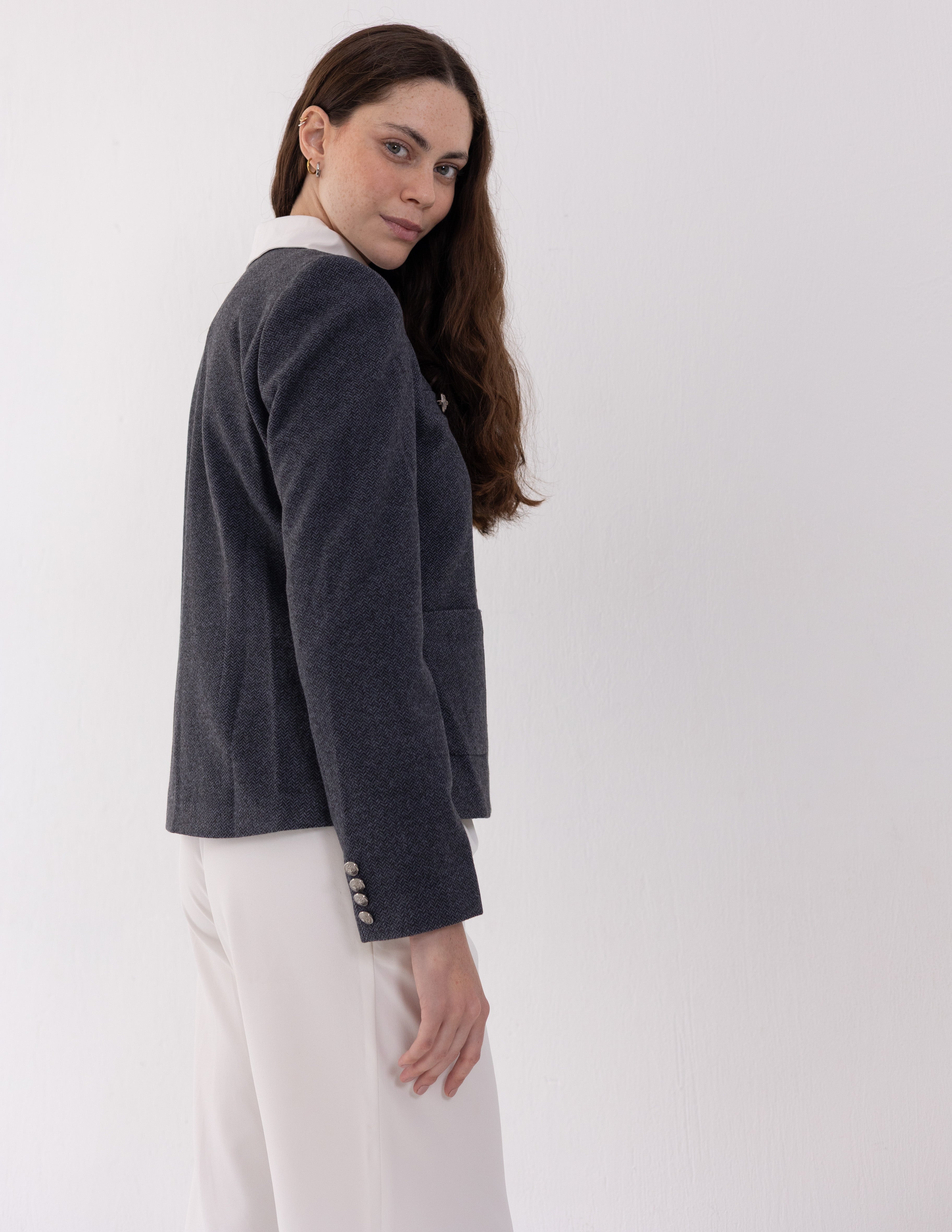 Steel Graphite Parisian Blazer