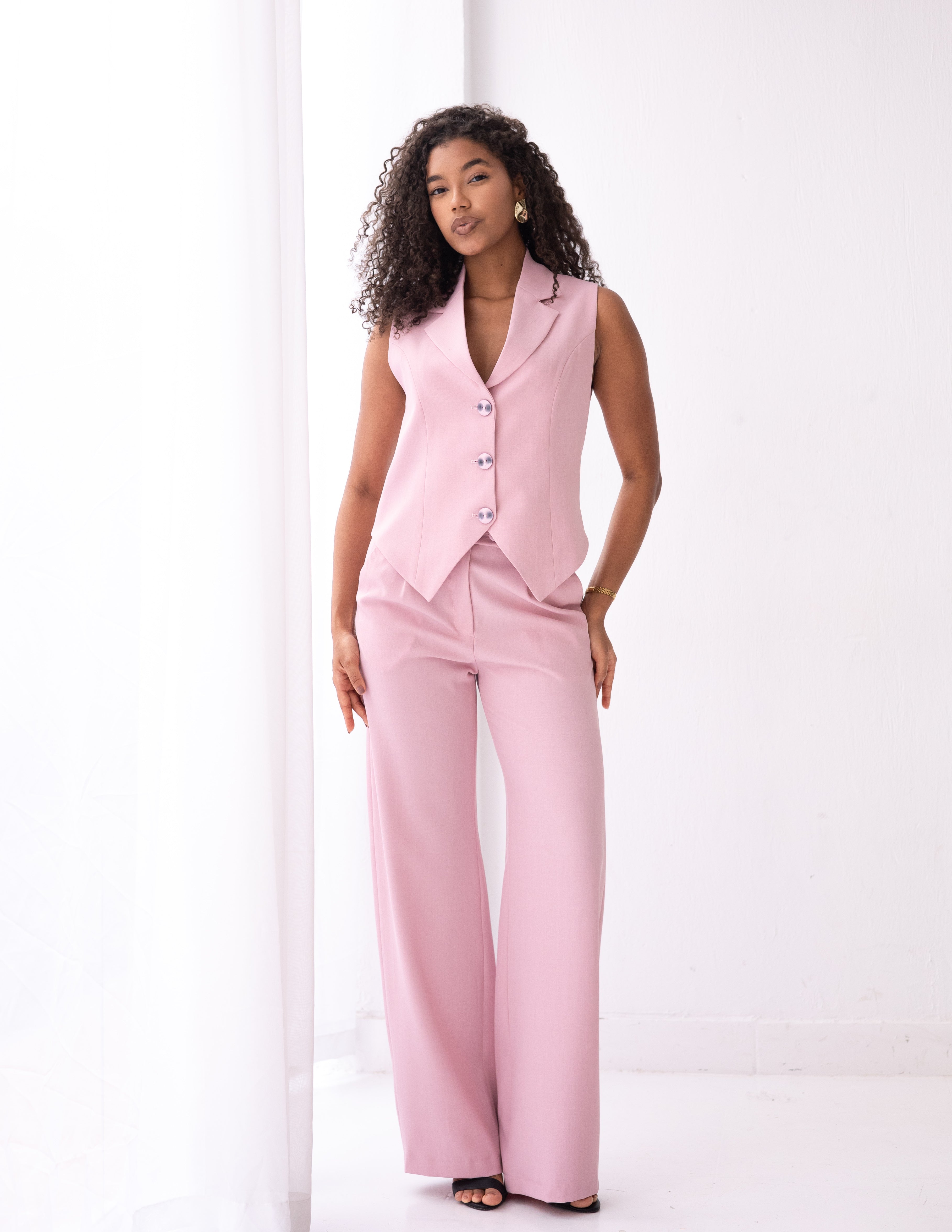 Blush Dream Cropped Vest