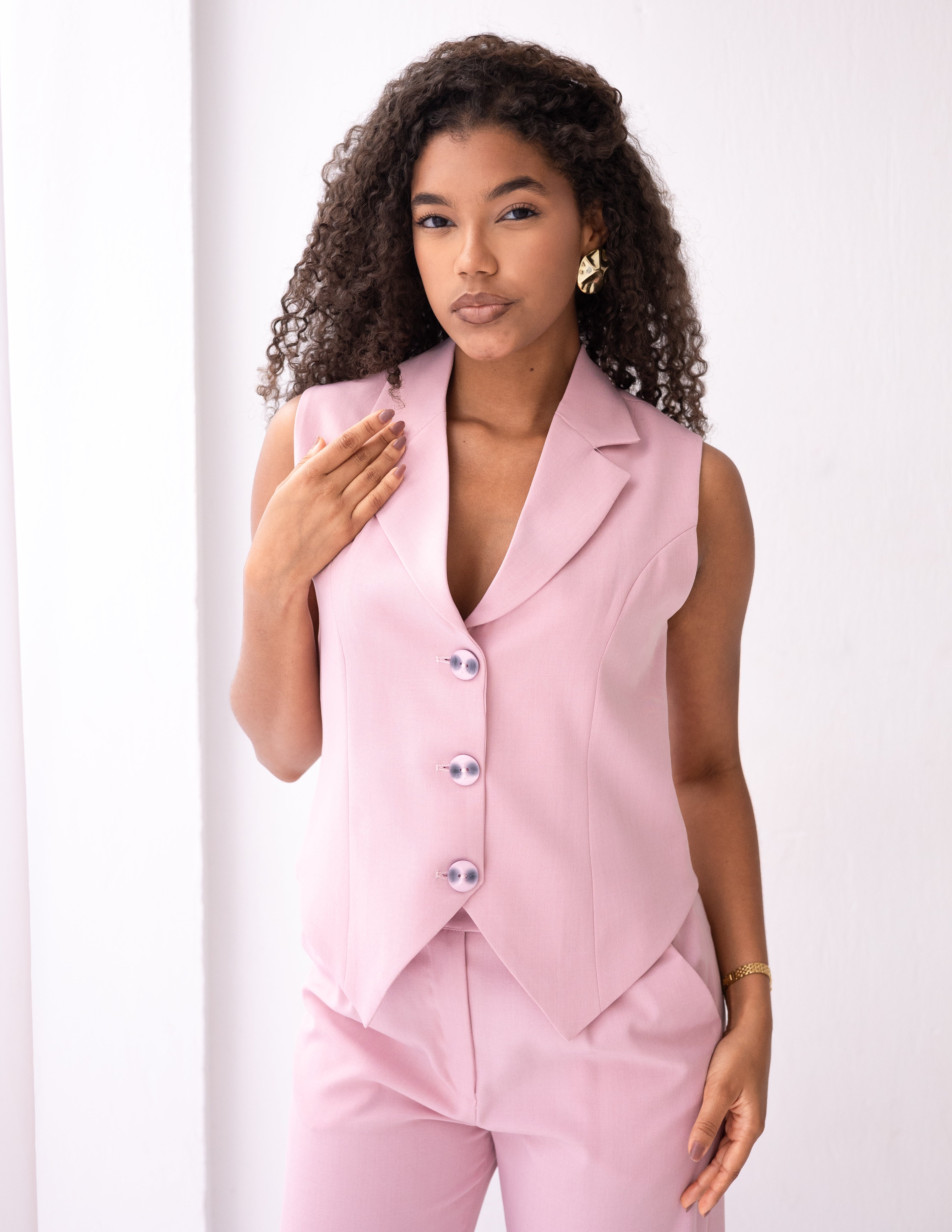 Blush Dream Cropped Vest