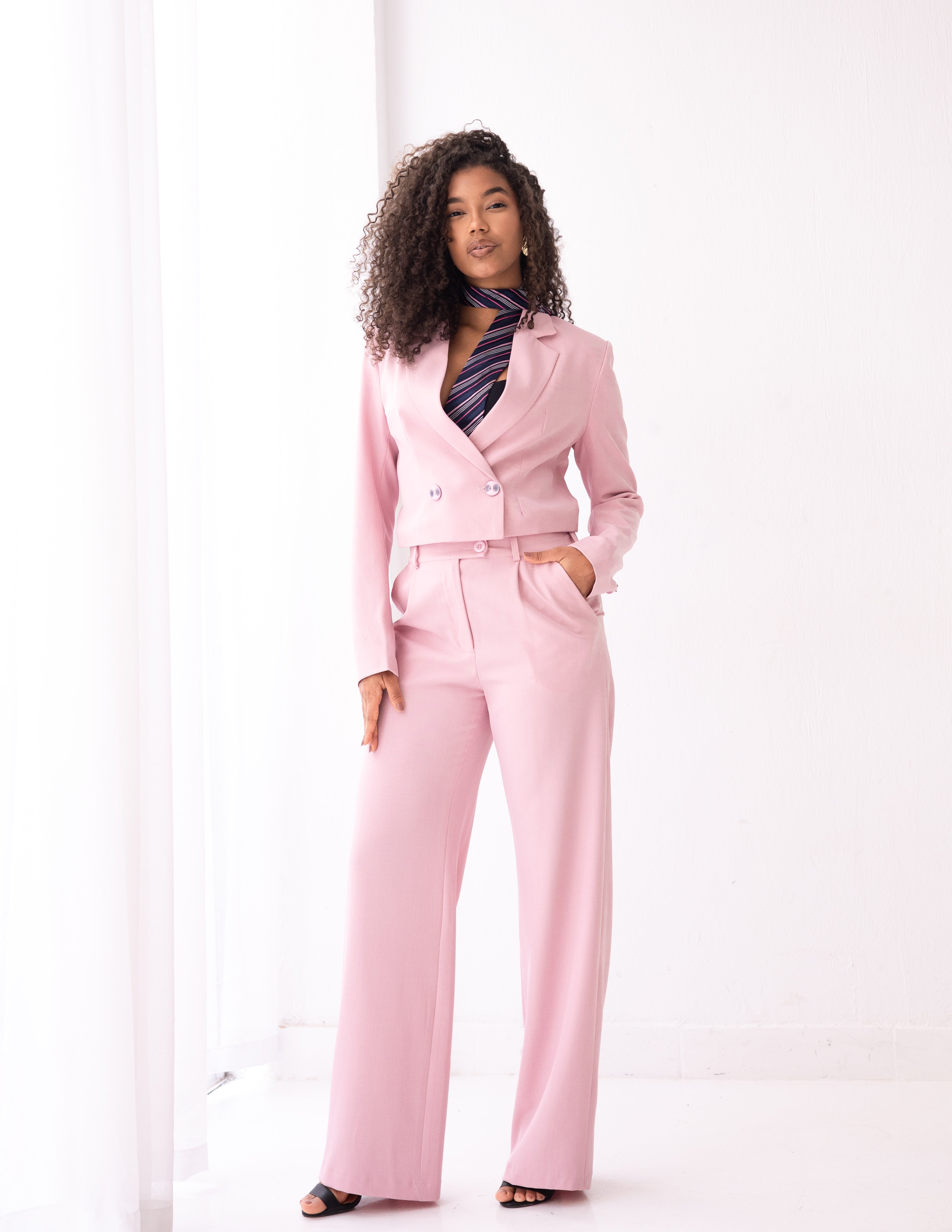 Blush Dream Cropped Blazer