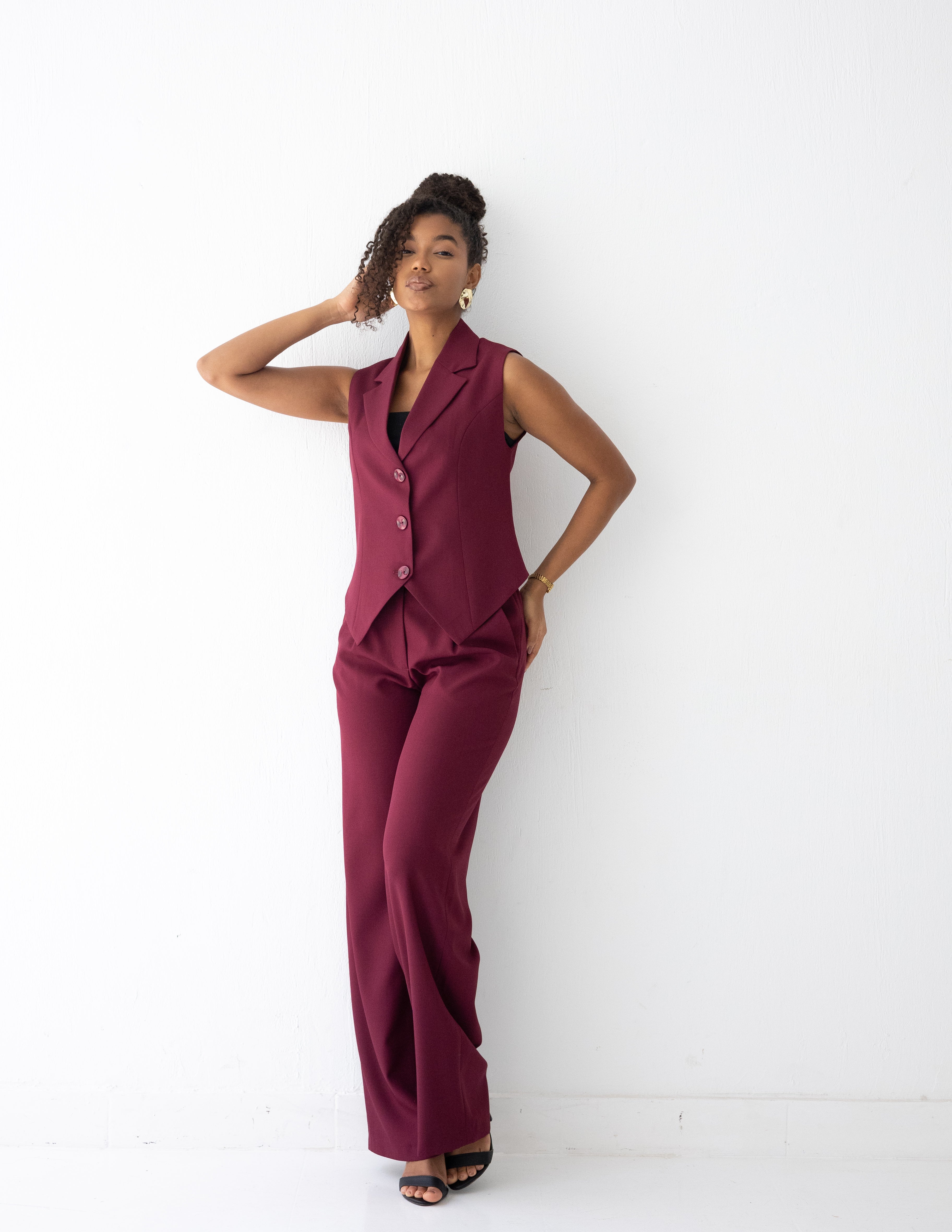 Regal Touch Cropped Vest