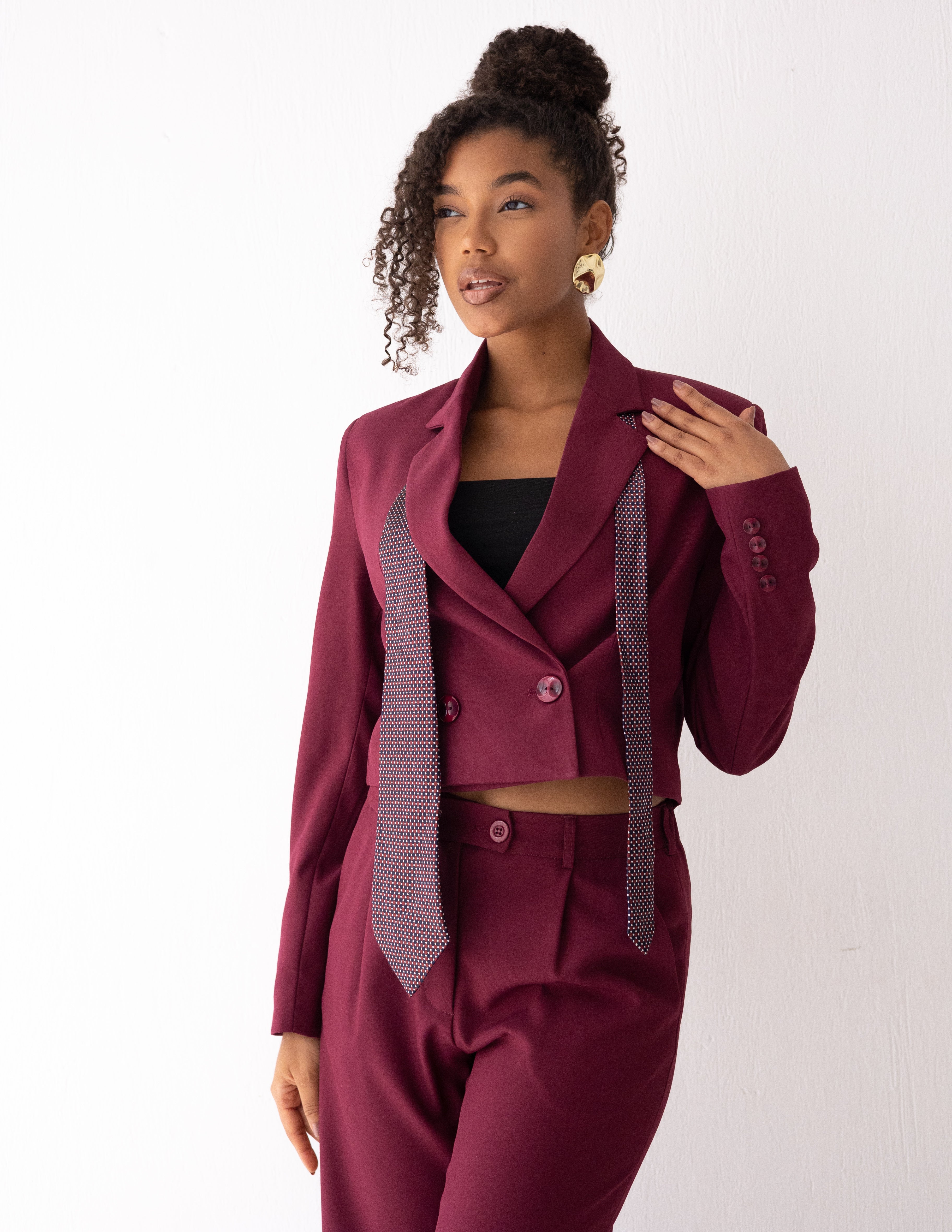 Regal Touch Cropped Blazer