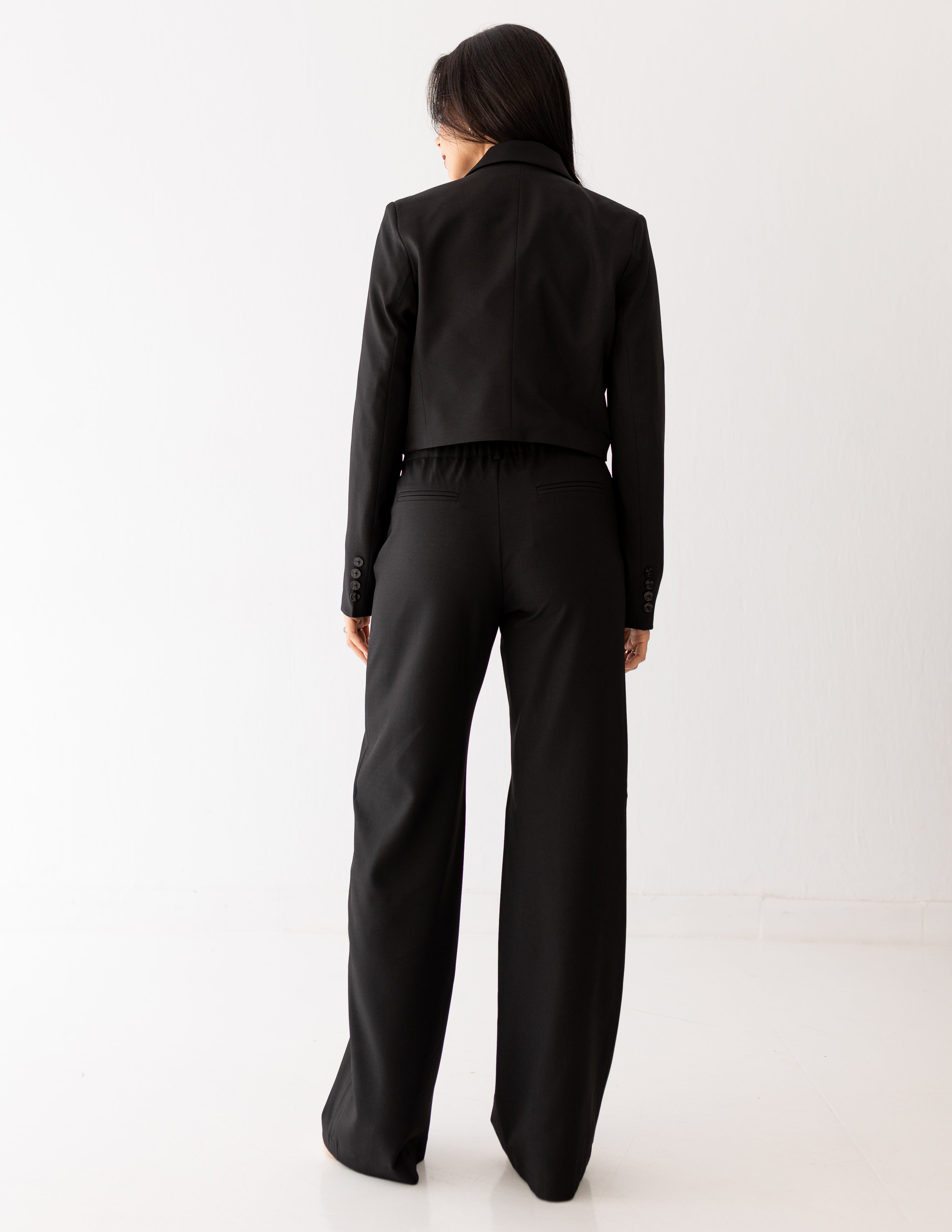 Black Icon Cropped Blazer