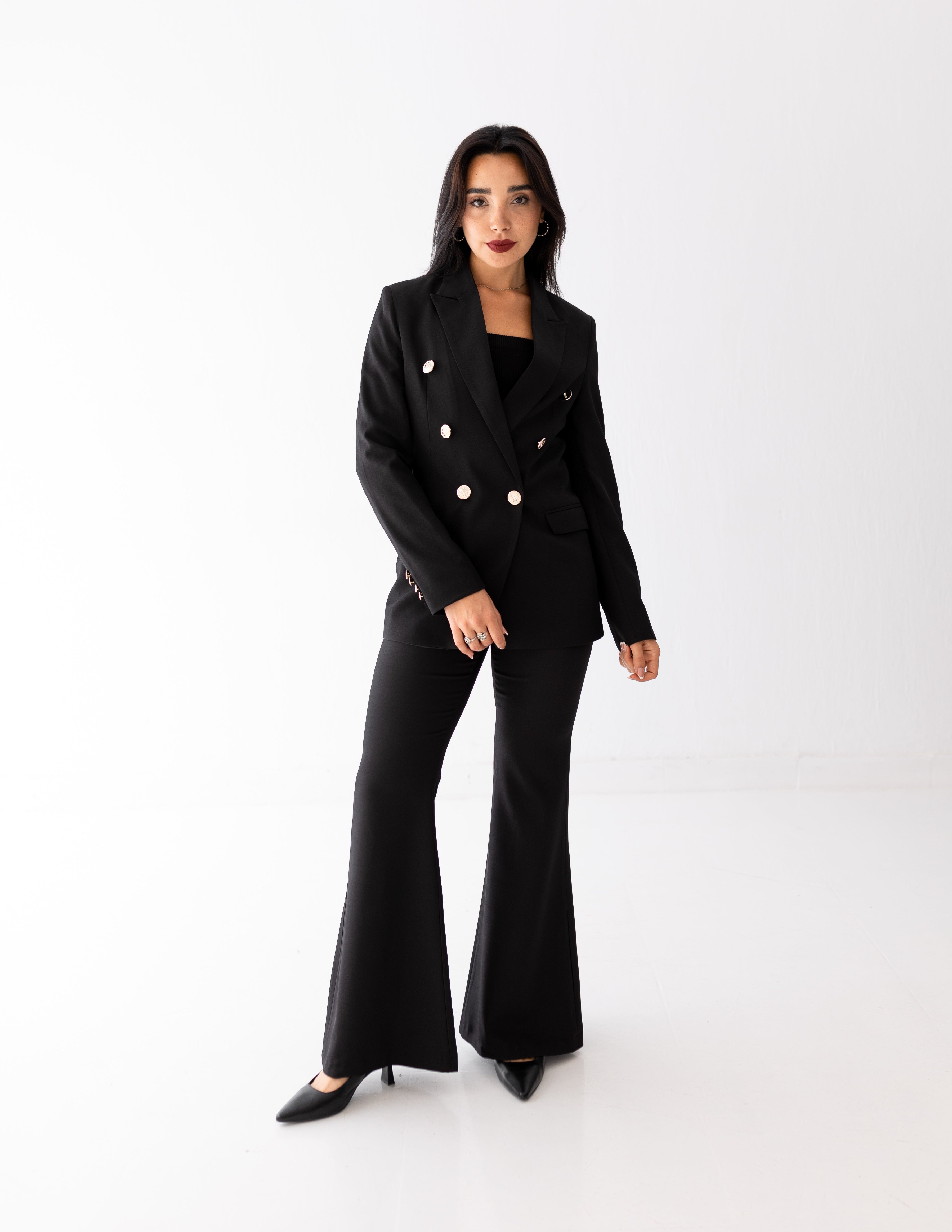 Black Icon Double Breasted Blazer