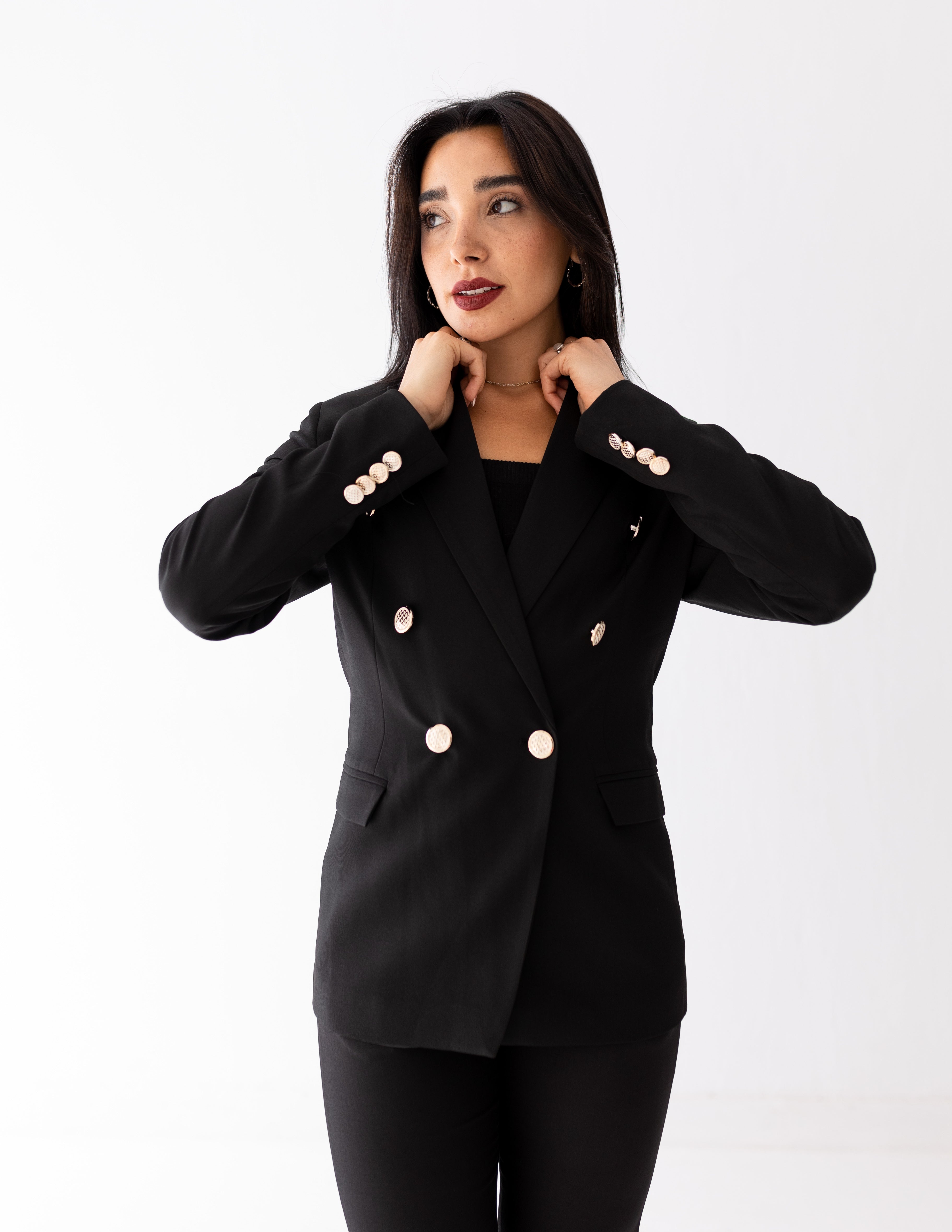 Black Icon Double Breasted Blazer
