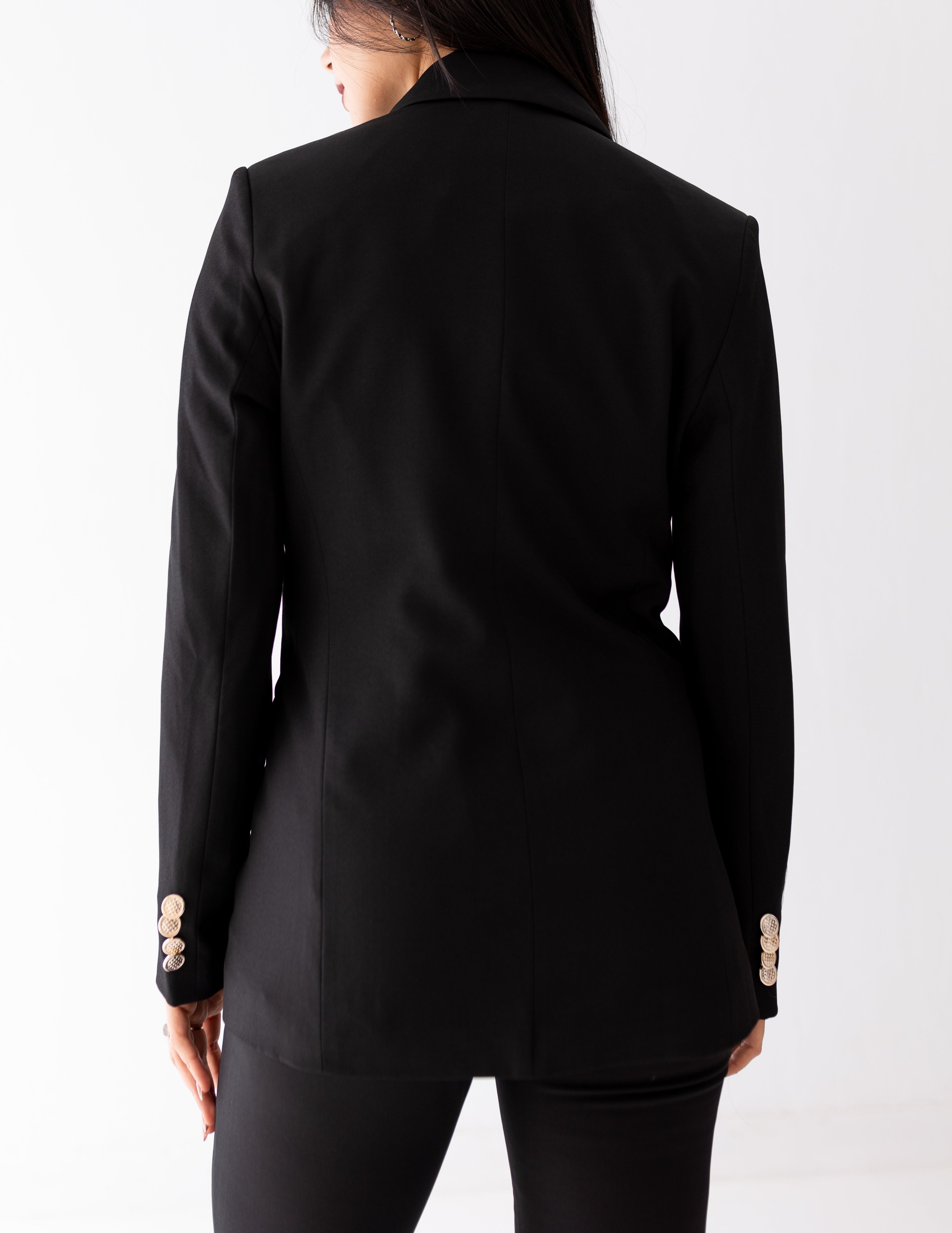 Black Icon Double Breasted Blazer