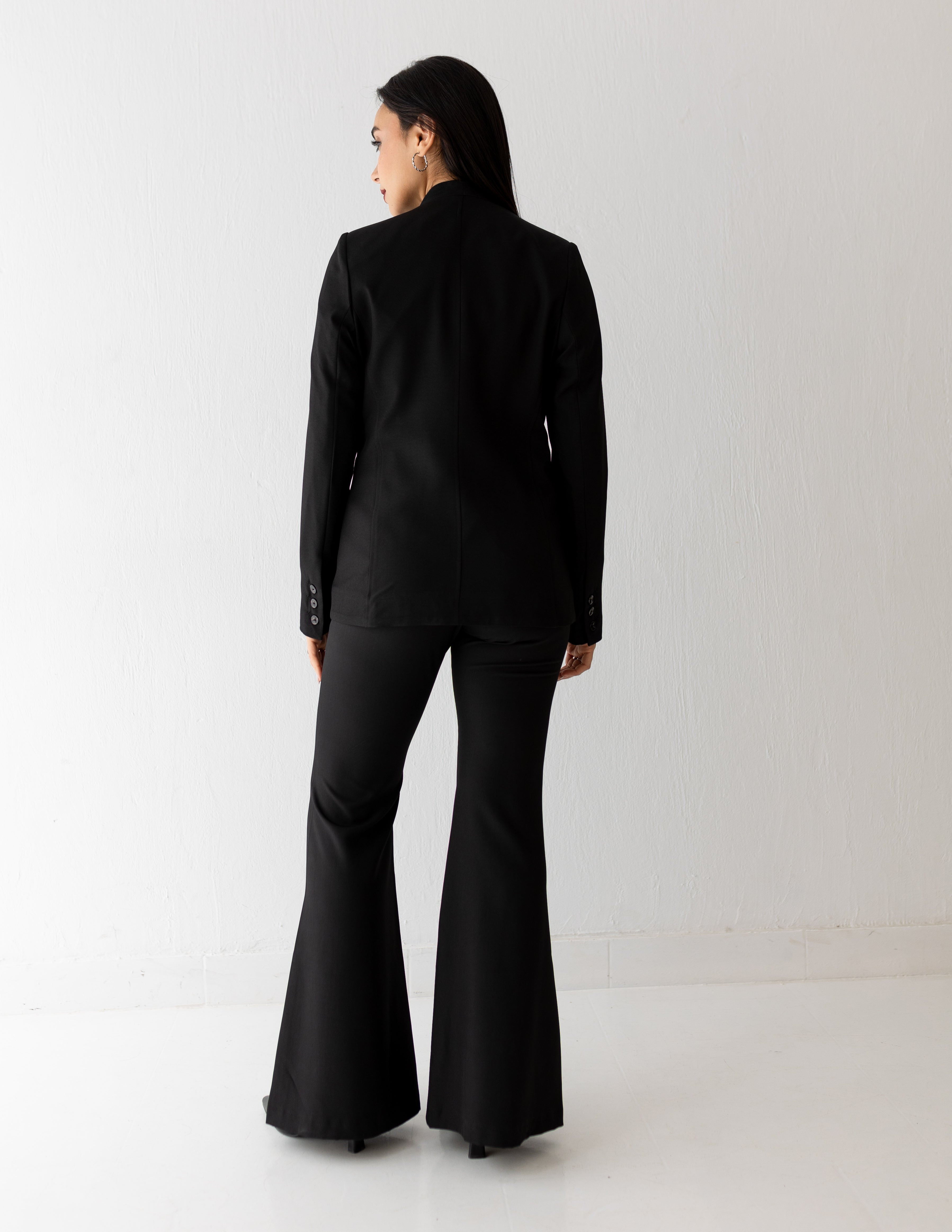 Black Icon Collarless Blazer