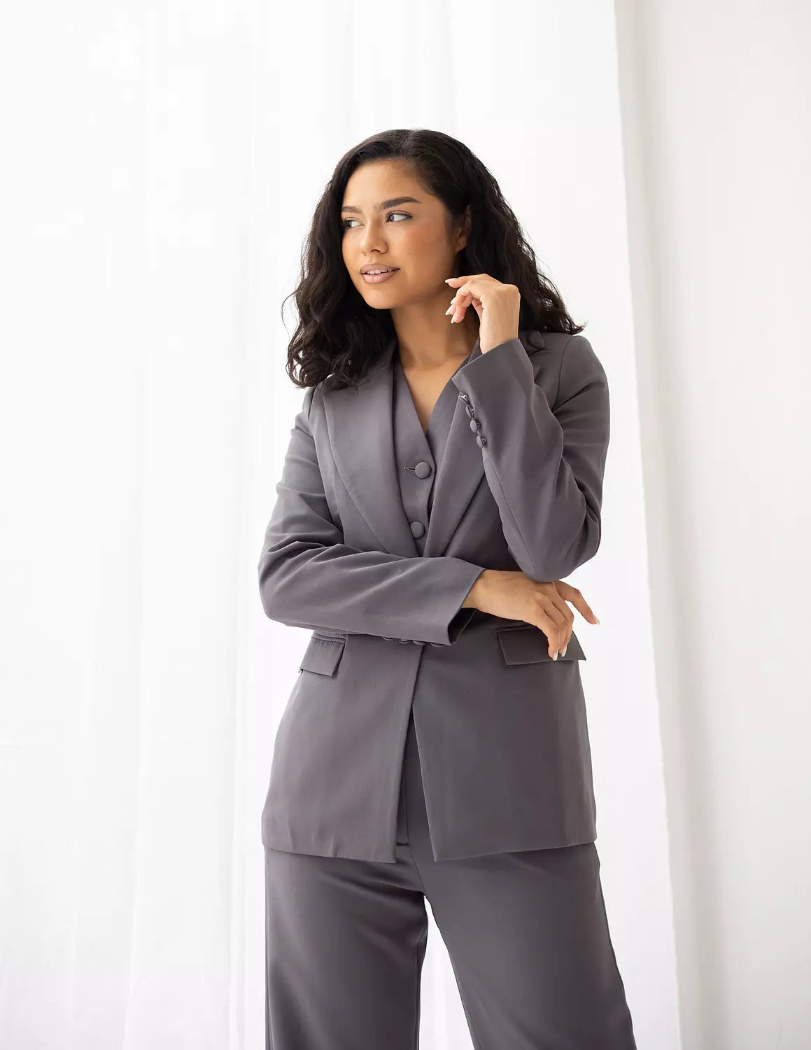 Dark Iron Gray Blazer