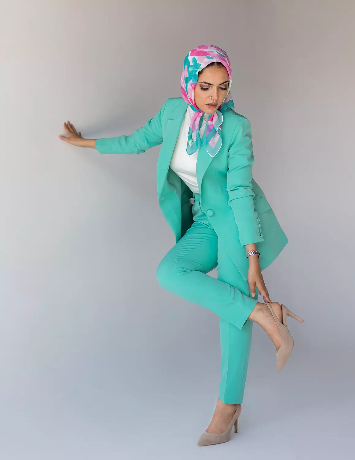 Mint green Slim Pants