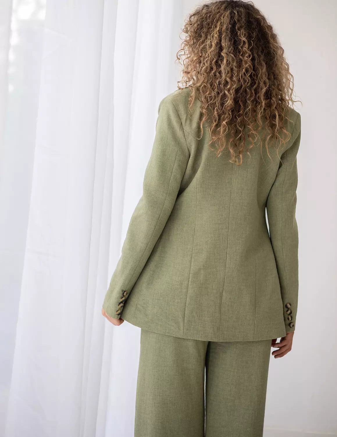 Vineyard Green Linen Blazer