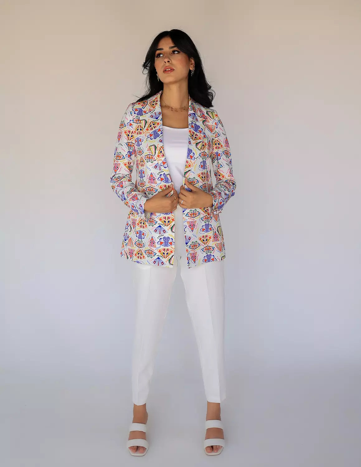 Light-Abstract Printed Blazer