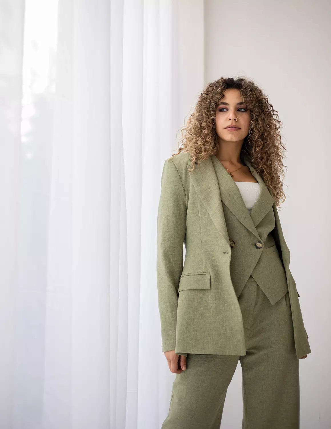 Vineyard Green Linen Blazer