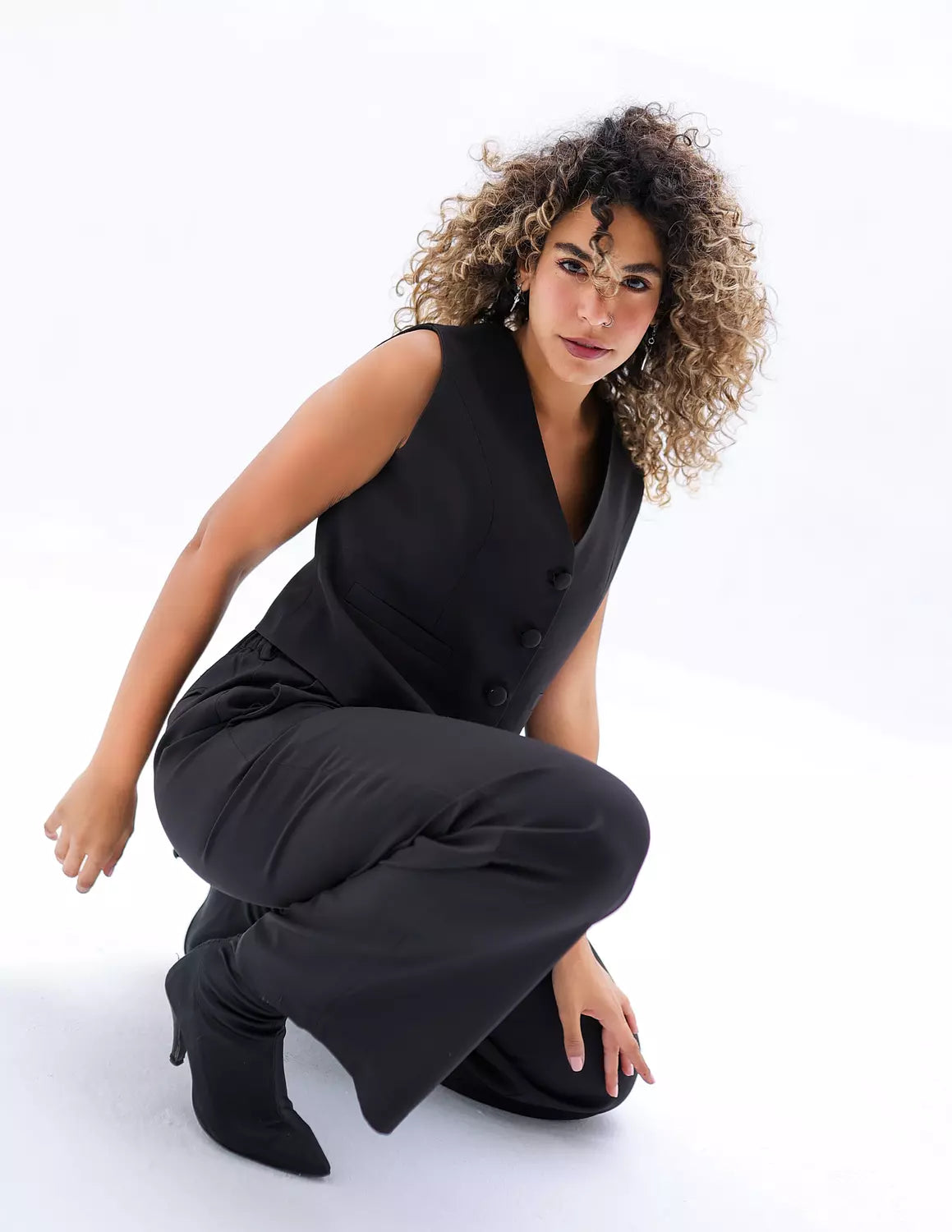 Midnight Cropped Vest
