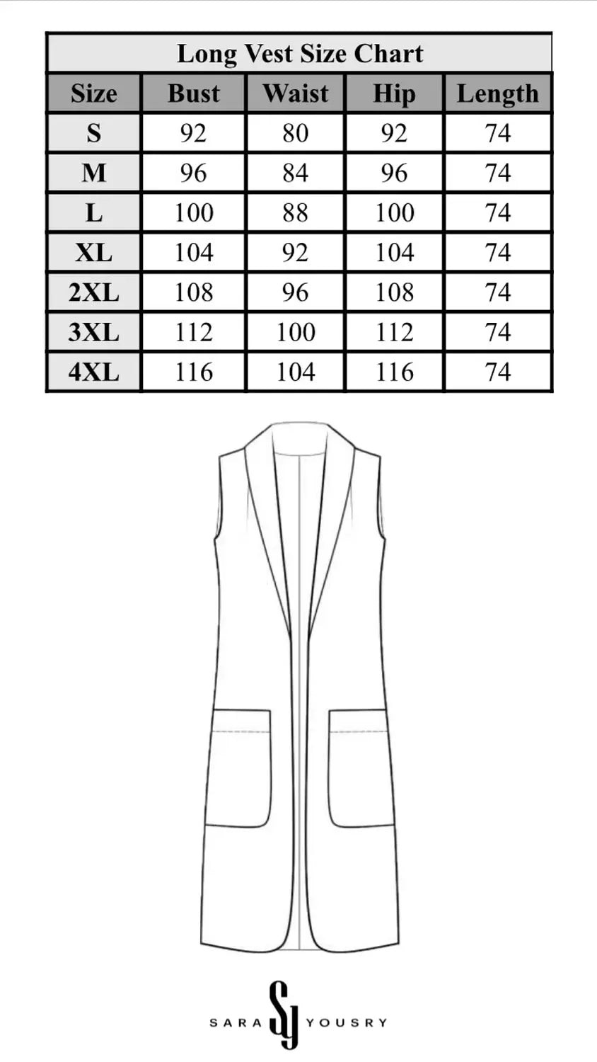 Black Icon Long Vest