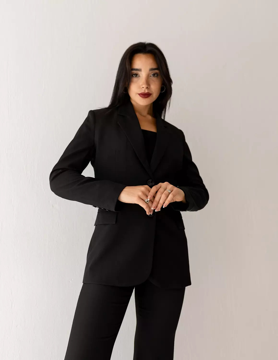Black Icon Straight Blazer