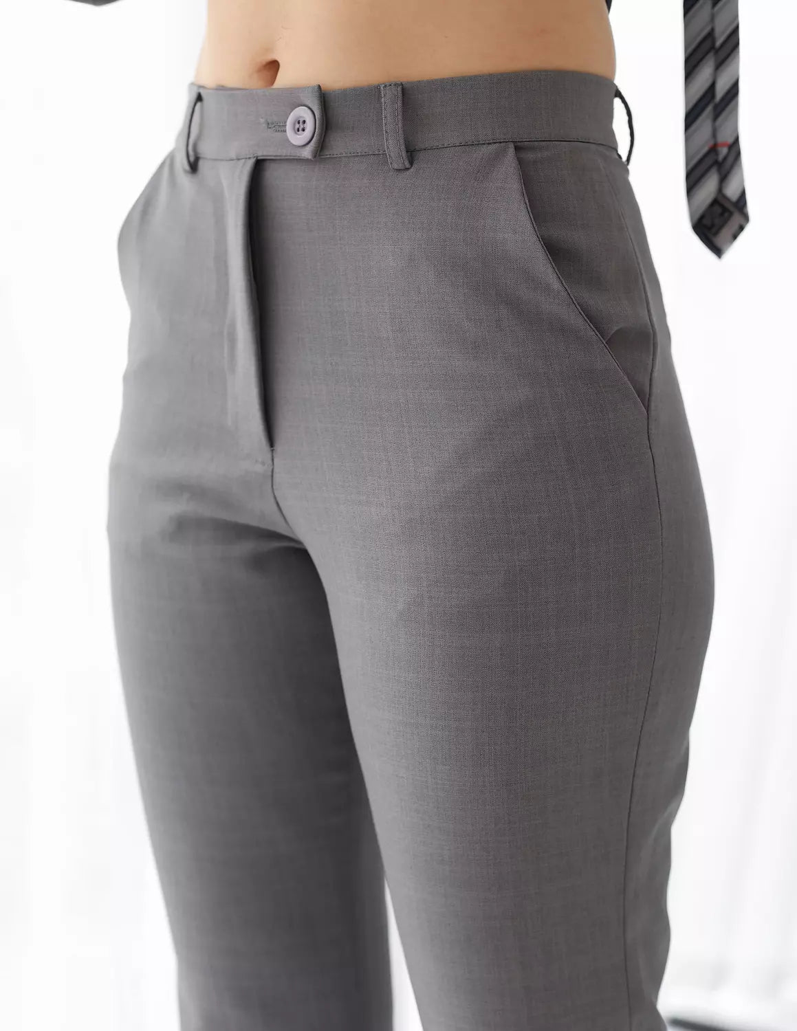 Gray Breeze Flare Pants