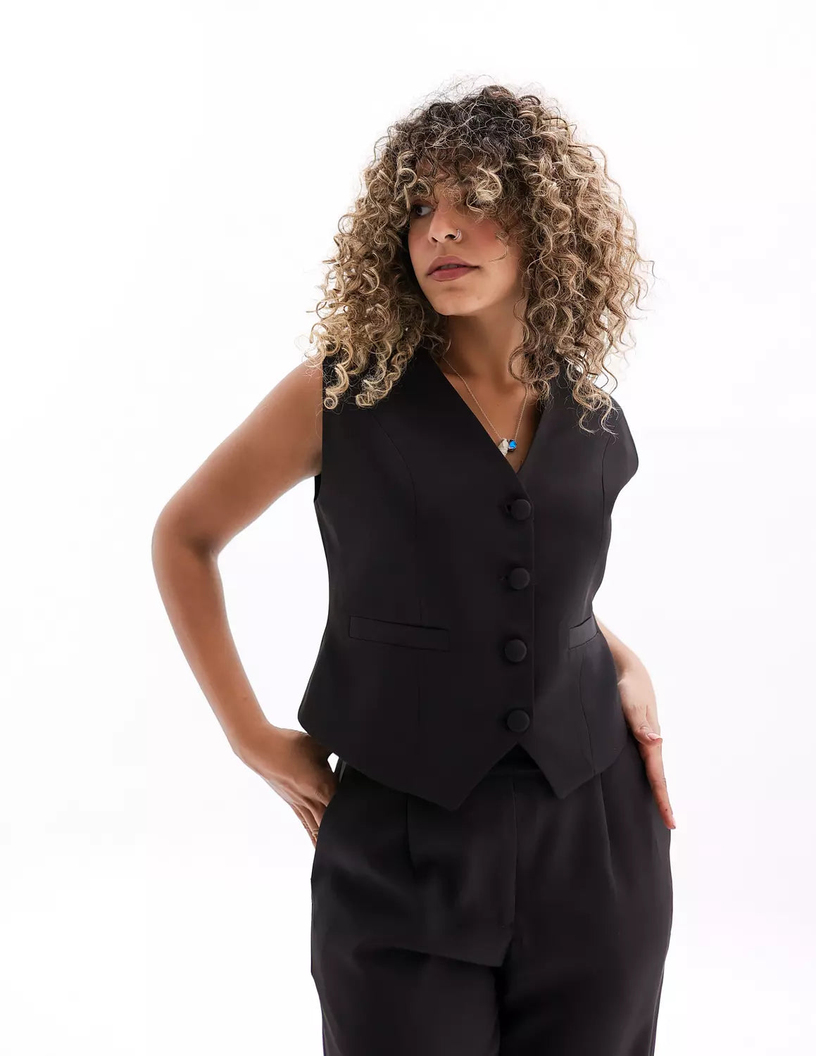 Midnight Cropped Vest