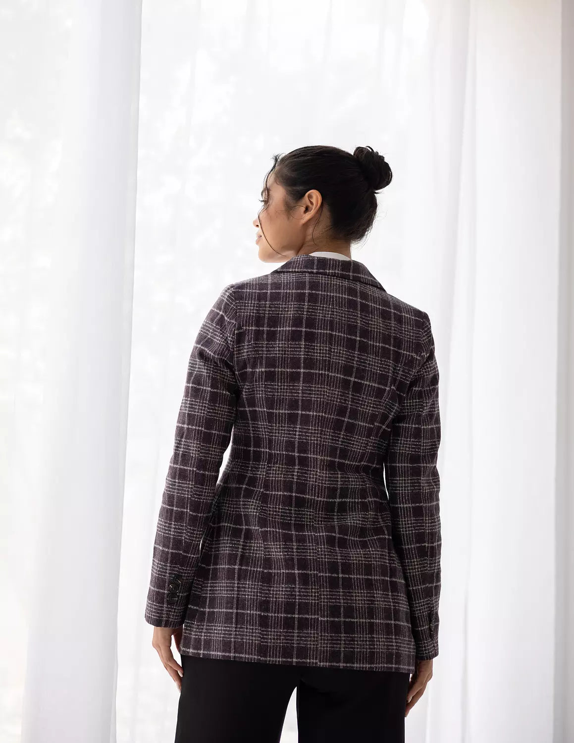 Plum Plaid Blazer