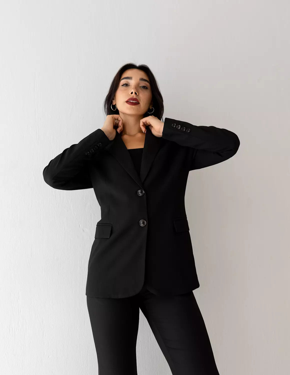 Black Icon Straight Blazer
